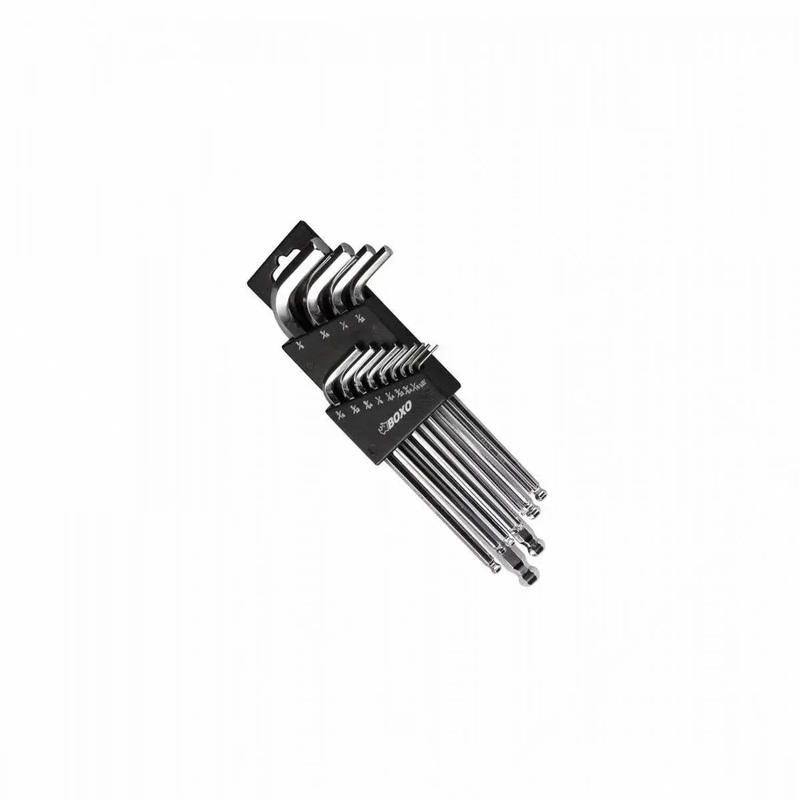 13-Piece SAE Allen Wrench Ball Point Hex Key Set - Long
