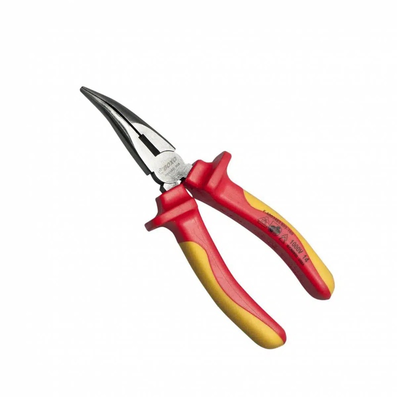 Insulated Bent Nose Pliers 8"
