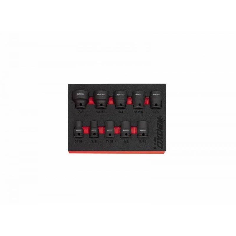 10-Piece 3/8" Dr 6-Point SAE Impact Socket Set | 1/9th EVA Foam