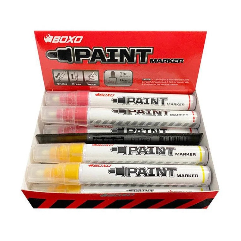 10 Piece Paint Marker Pen Set (Red & Yellow)