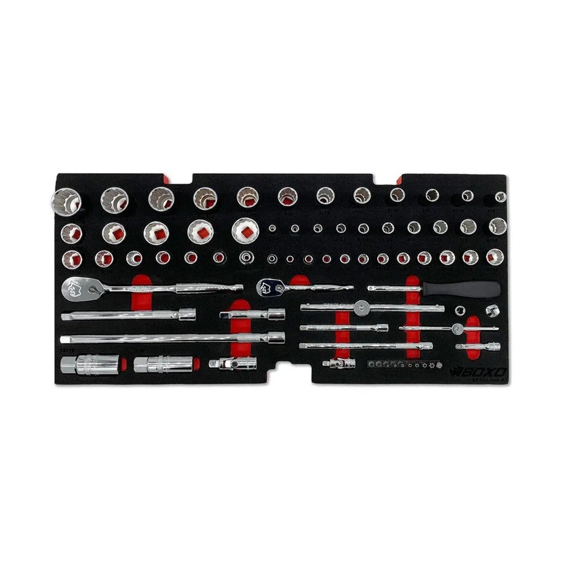 117-Piece SAE Tool Set for 3-Drawer Hand Carry Box