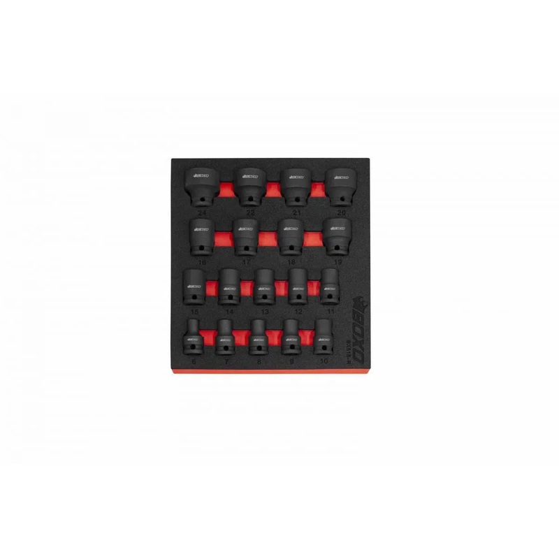 18-Piece 3/8" Dr 6-Point Metric Impact Socket Set | 1/6th EVA Foam