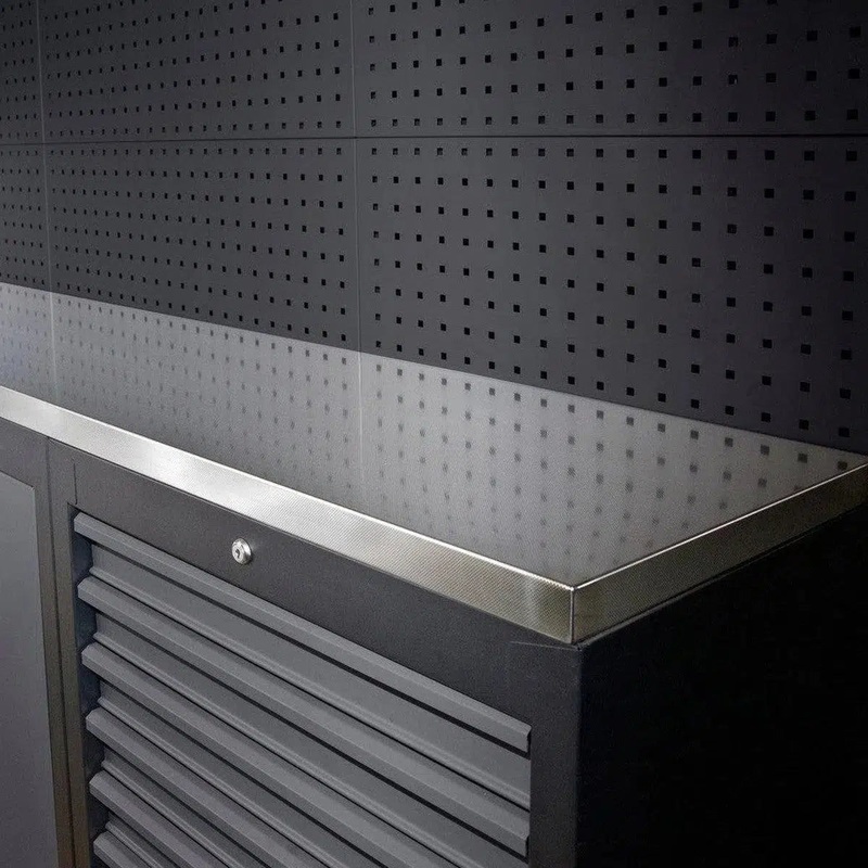 Dimpled Stainless Worktop 53.42" W x 19.68" D x 1.5" H