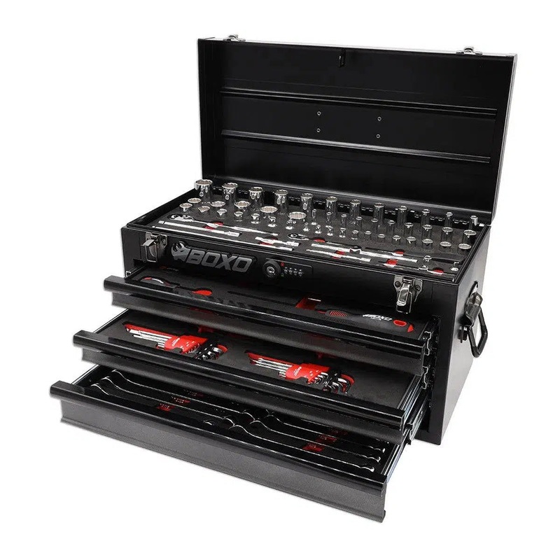 117-Piece SAE 3-Drawer Hand Carry Tool Box