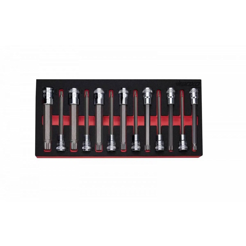 13-Piece 1/2" Drive Long Torx Bit Socket Set | 1/3rd EVA Foam