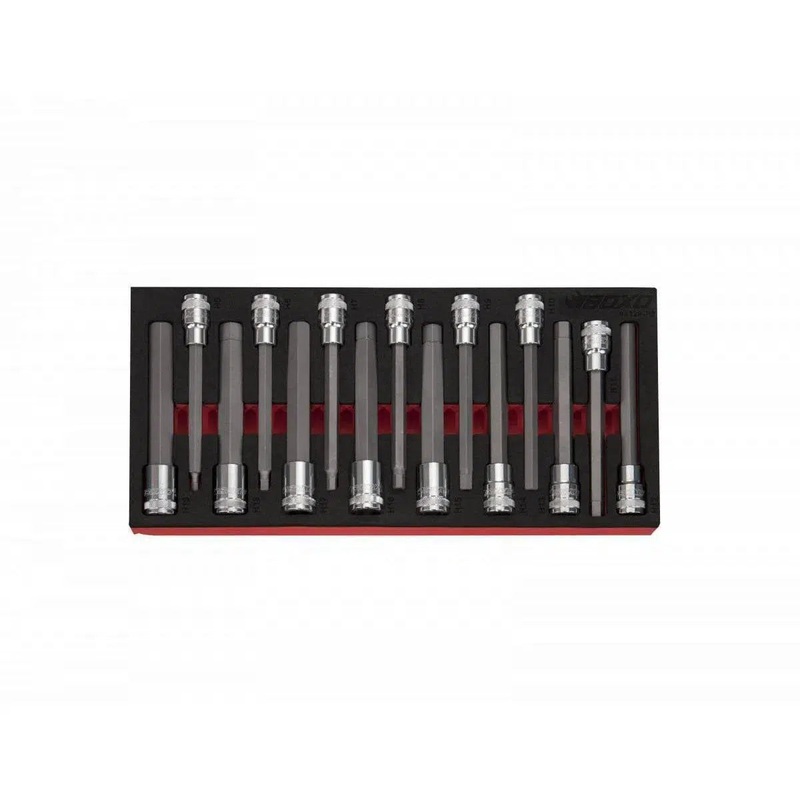 15-Piece 1/2" Drive Long Hex Bit Socket Set | 1/3rd EVA Foam