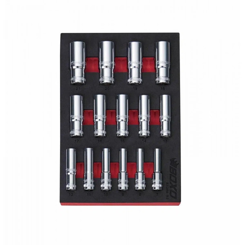 15-Piece 3/8" Drive Metric Deep 6-Point Chrome Socket Set