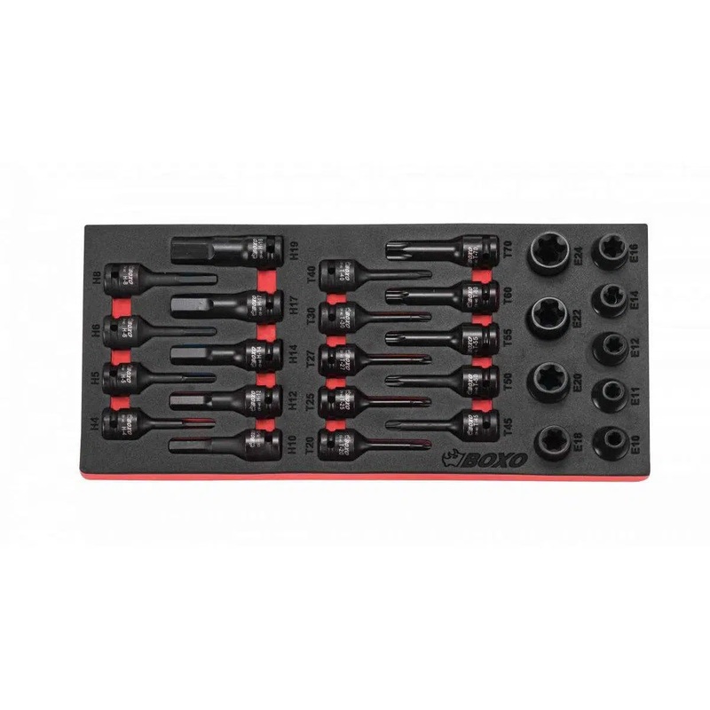 29-Piece 1/2" Drive Star, Torx & Hex Socket & Bit Set | 1/3rd EVA Foam