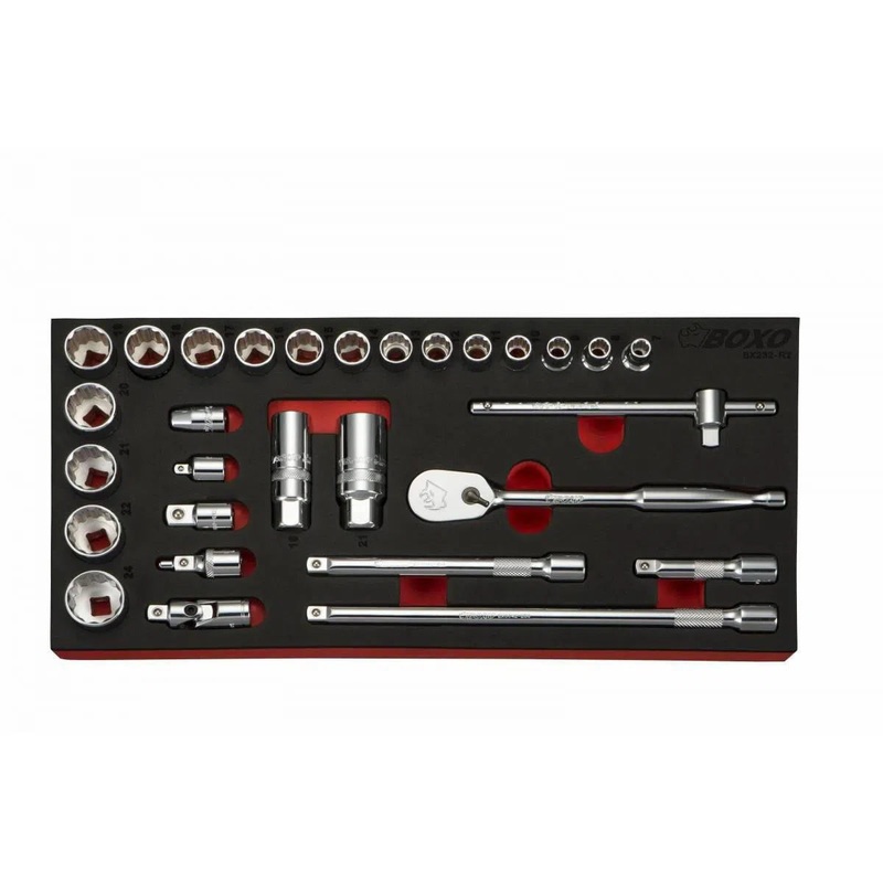 29-Piece 3/8" Drive Metric 12-Point Socket Set | 1/3rd EVA Foam