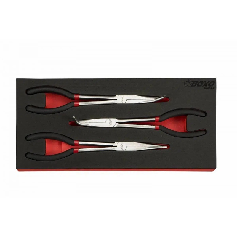 3-Piece 11" Long Handled Needle Nose Plier Set | 1/3rd EVA Foam
