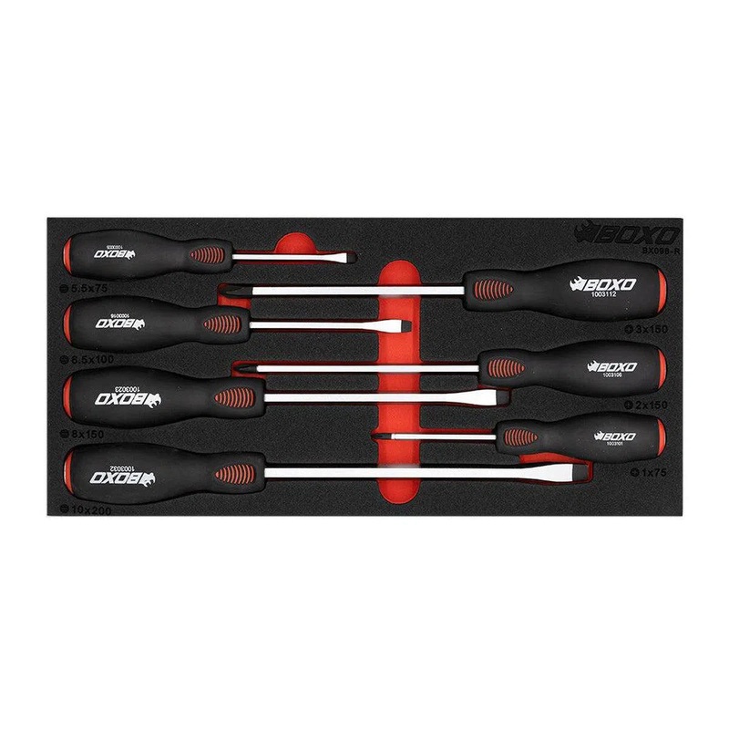 7-Piece Pound Through Slotted & Phillips Screwdriver Set | 1/3rd EVA Foam