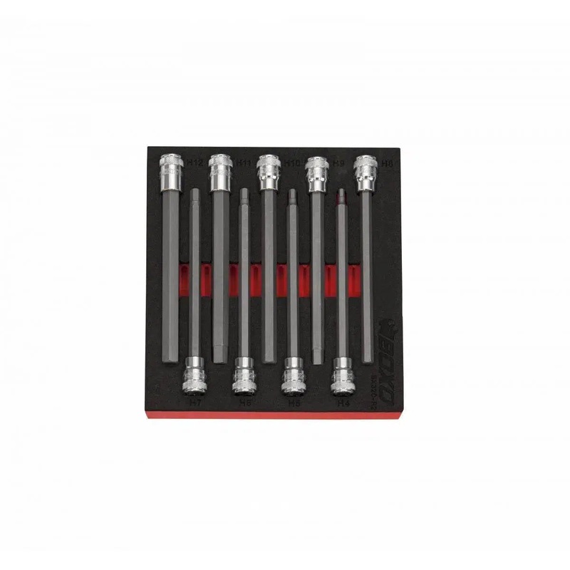 9-Piece 3/8" Drive Long Hex Bit Socket Set | 1/6th EVA Foam