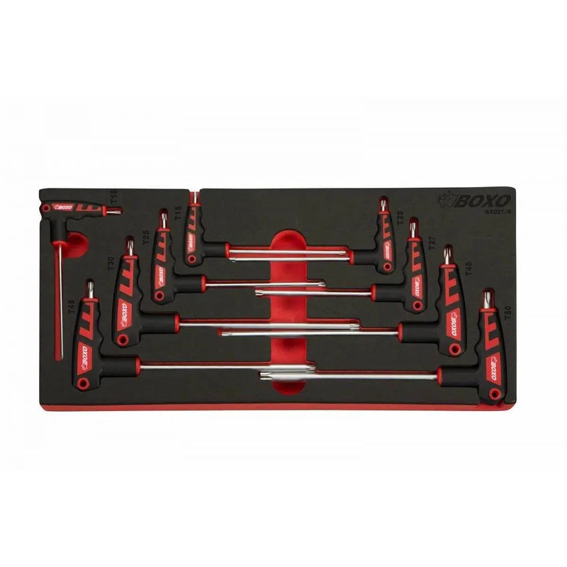 9-Piece Torx 2 Way T-Handle Key Set | 1/3rd EVA Foam