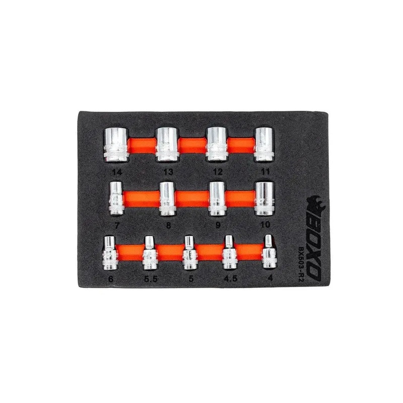 13 Piece 1/4" Drive Spline Socket Set | 1/9th EVA Foam