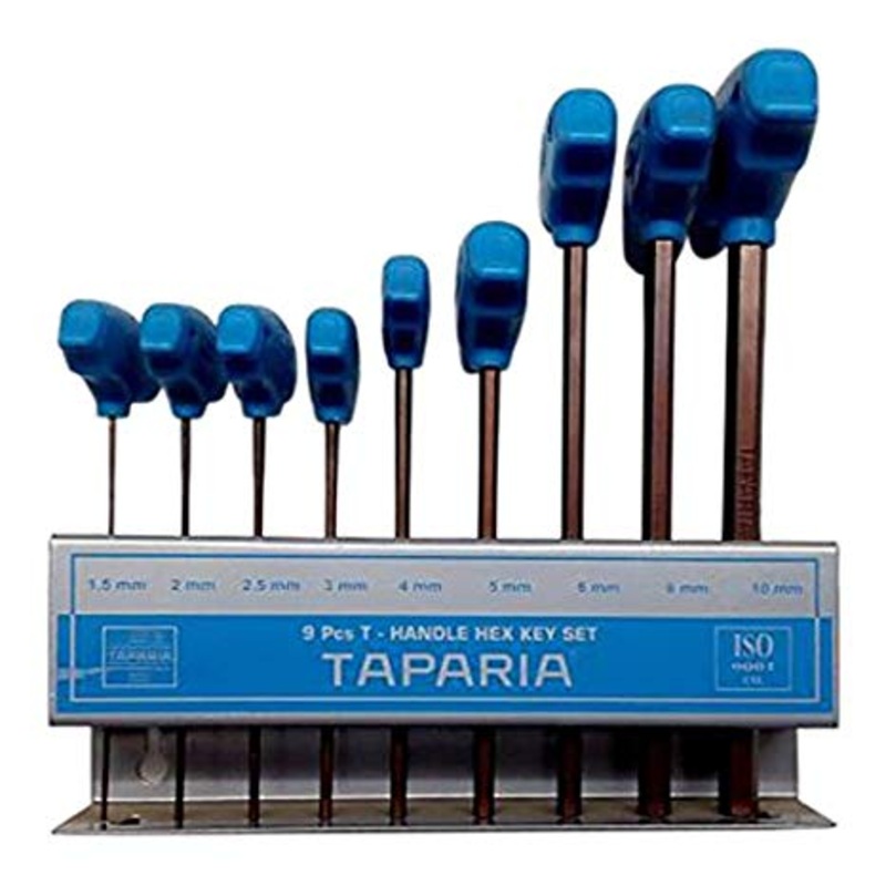 TAPARIA 9-PC T-HANDLE ALLEN KEY SET TAKM9 1.5-10MM