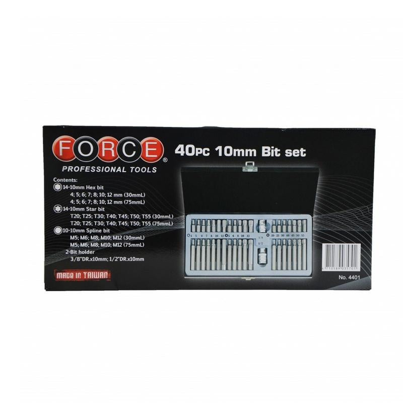 FORCE 40PC 10MM BIT SET (1950)