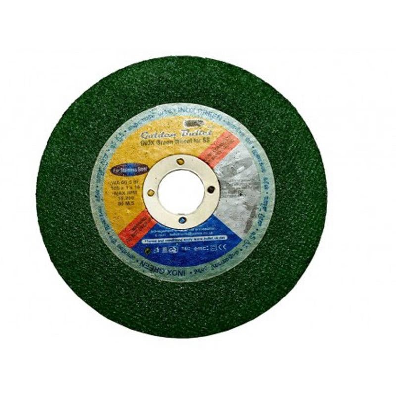 BULLET 5X1 INCH SS GREEN CUTTING WHEEL 125X1X22MM