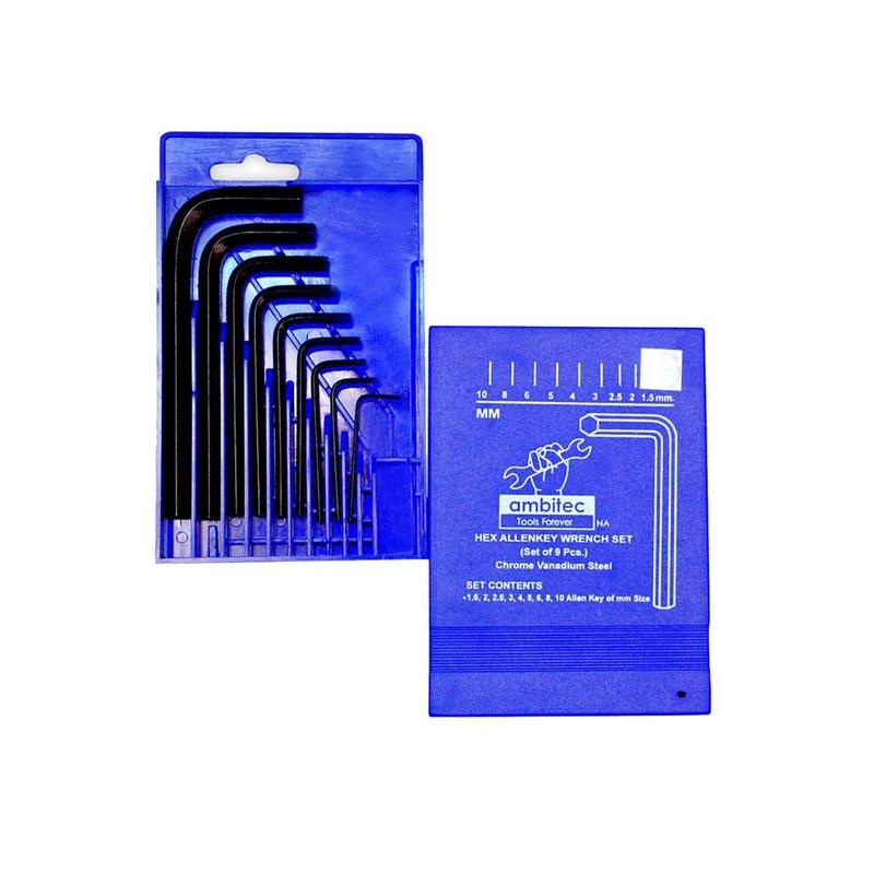 DE NEERS AMBITEC 9PCS HEX KEY WITH HANDLE