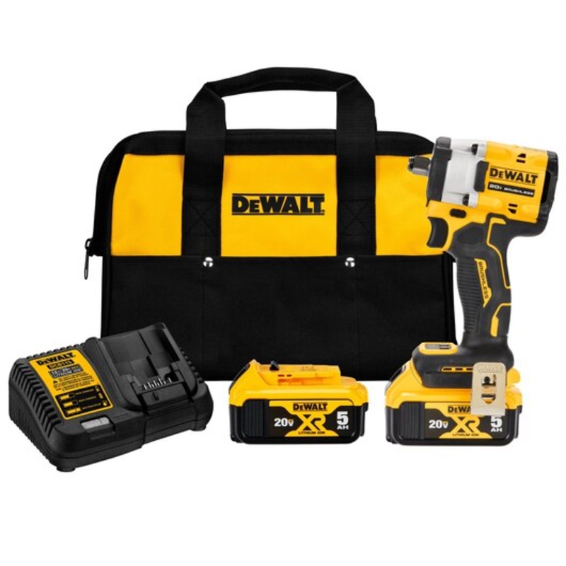 DEWALT 20V MAX* ATOMIC 1/2" Impact Wrench w/ Hog Ring Anvil Kit