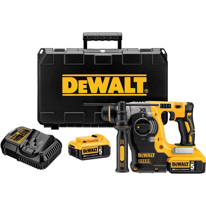 DEWALT 20V MAX* XR 1" L-Shape SDS PLUS Rotary Hammer Kit