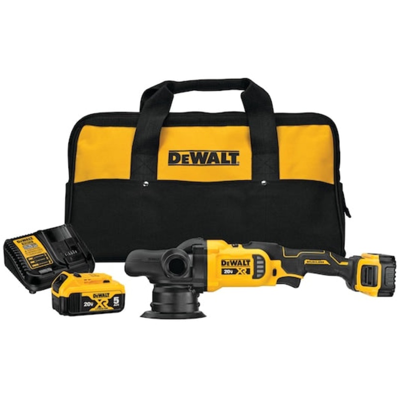 DEWALT 20V MAX* XR 5" Variable Speed Random Orbit Polisher Kit