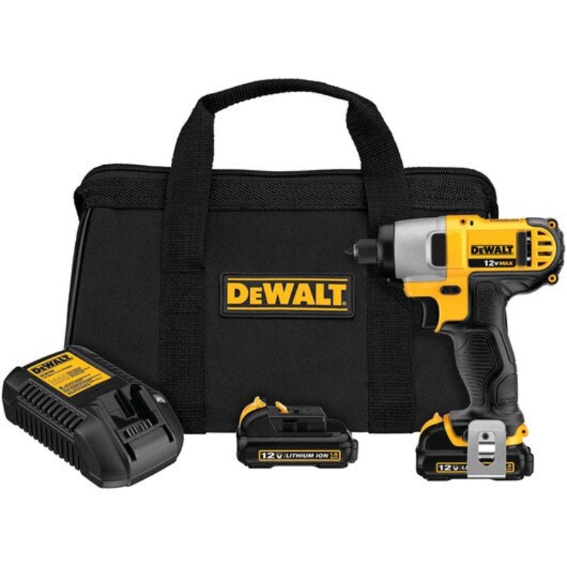 DEWALT 12V MAX* 1/4" Cordless Impact Driver Kit