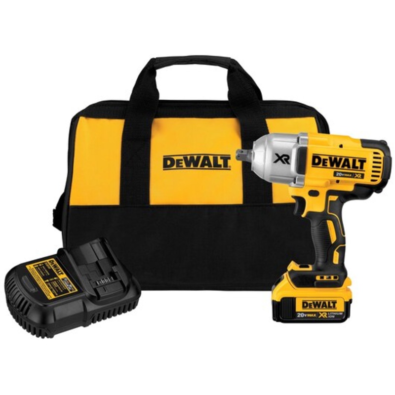 DEWALT 20V MAX* XR Brushless High Torque 1/2" Impact Wrench w/ Detent Pin Anvil (4.0 Ah)