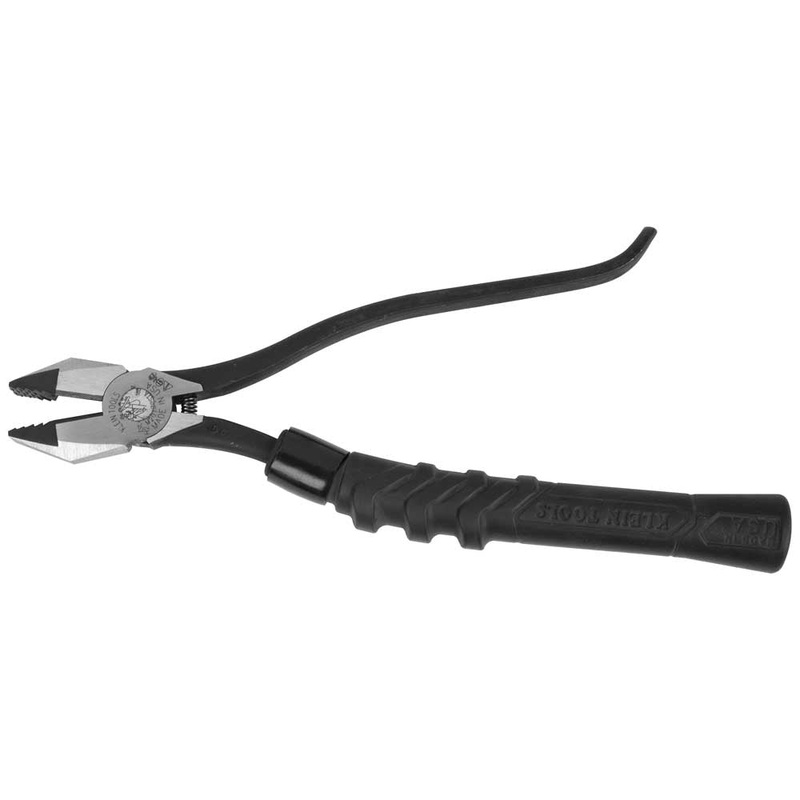 KLEIN TOOLS 9" Aggressive Knurl Slim-Head Ironworker's Pliers Comfort Grip