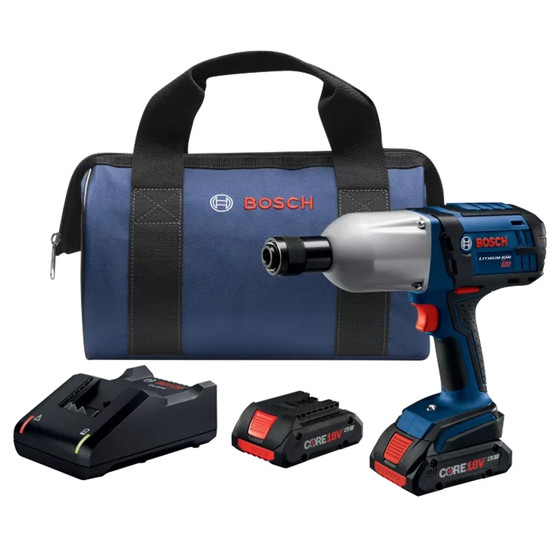 BOSCH 18V High-Torque Impact Wrench Kit