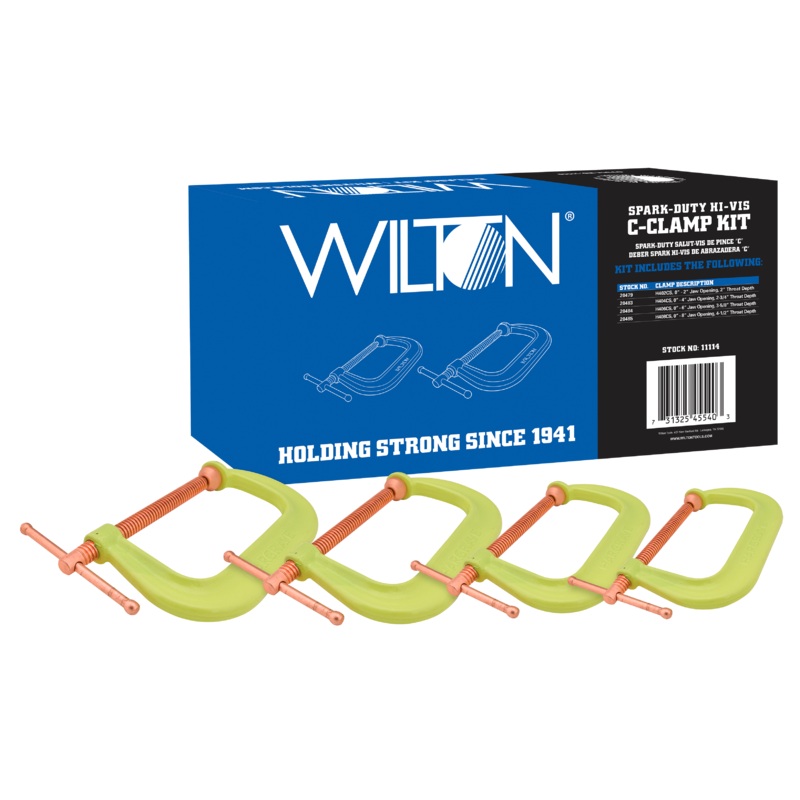 WILTON Spark Duty 400CS Hi-Vis C-Clamp Kit