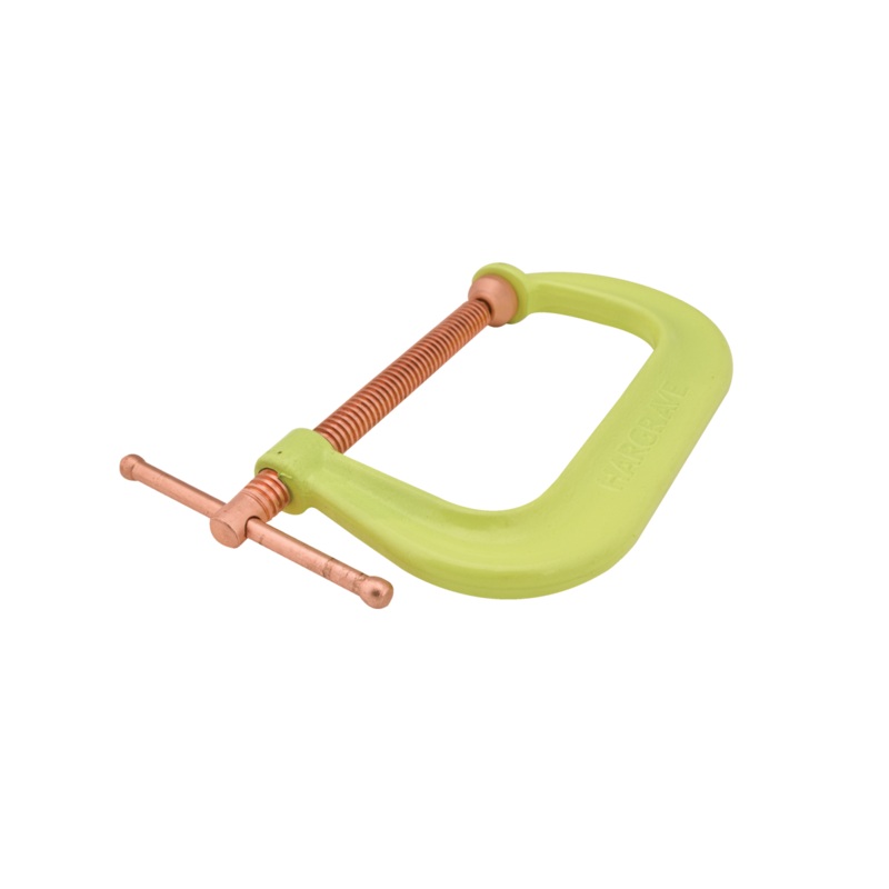 WILTON Spark-Duty Drop Forged Hi-Vis C-Clamp 0 - 4-1/4 Opening Capacity, 3-1/4" Throat Depth