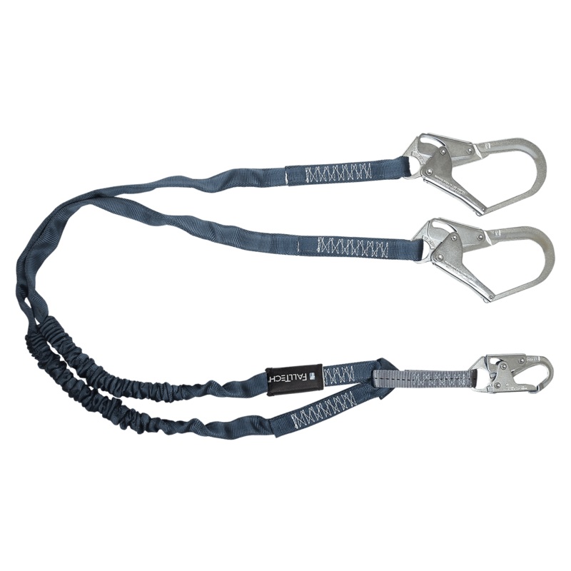 FALLTECH 6' Internal Energy Absorbing Lanyard, Double-Leg w/ Steel Connectors