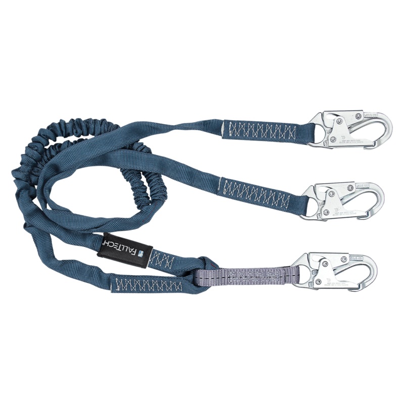 FALLTECH 6' Internal Energy Absorbing Lanyard, Double-Leg w/ Steel Snap Hooks