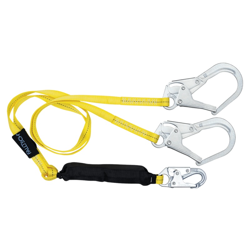 FALLTECH 6' Soft Pack FT BASIC Energy Absorbing Lanyard, Double-Leg w/ Steel Connectors