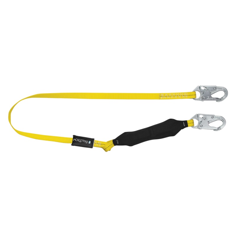FALLTECH 6' Soft Pack FT BASIC Energy Absorbing Lanyard, Single-Leg w/ Steel Snap Hooks