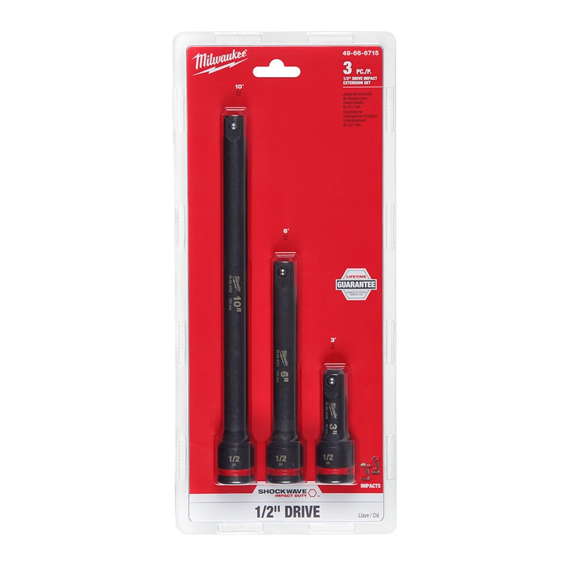 MILWAUKEE 4PC SHOCKWAVE Impact Duty 1/2" Drive Extension Set
