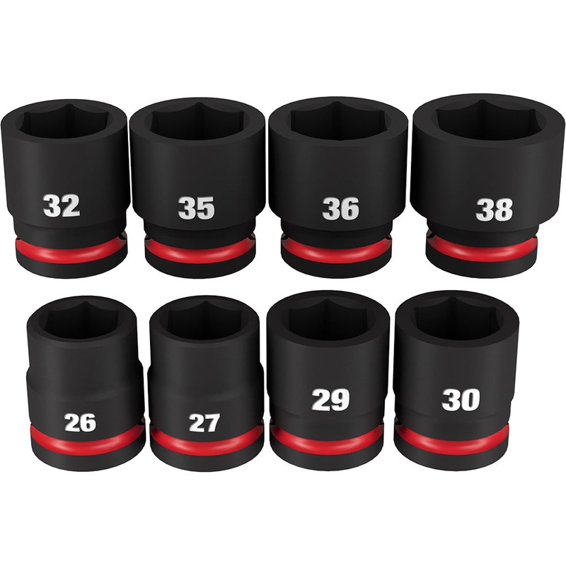 MILWAUKEE 8PC SHOCKWAVE Impact Duty 3/4" Drive Metric Standard 6 Point Socket Set