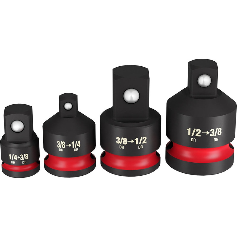 MILWAUKEE SHOCKWAVE Impact Duty 1/4"-1/2" Drive Adapter Set