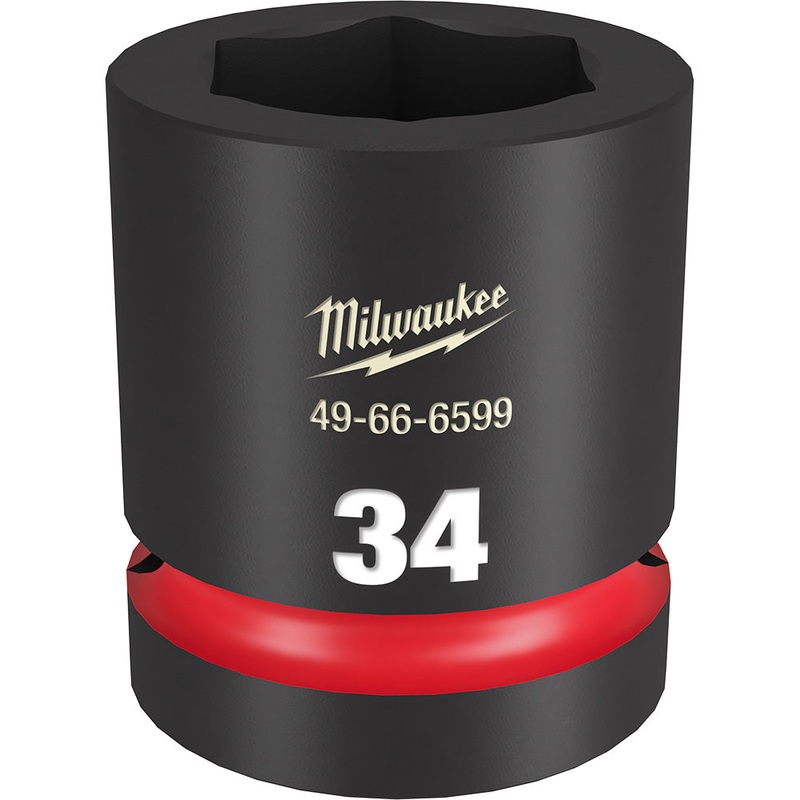 MILWAUKEE SHOCKWAVE Impact Duty 1" Drive 34MM Standard 6 Point Socket