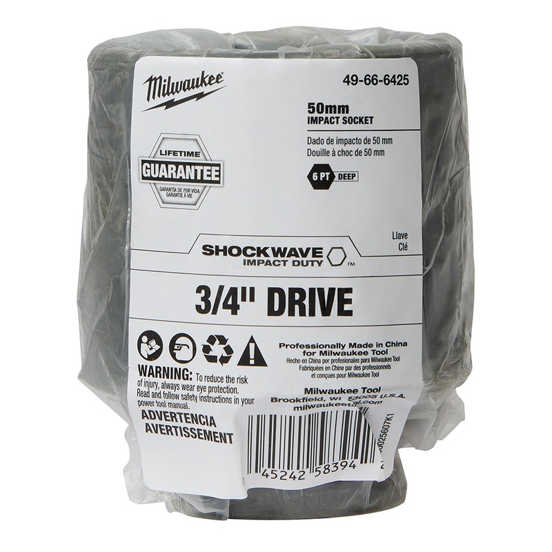 MILWAUKEE SHOCKWAVE Impact Duty 3/4" Drive 50MM Deep 6 Point Socket