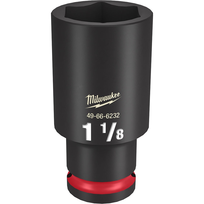 MILWAUKEE SHOCKWAVE Impact Duty 1/2" Drive 1-1/8" Deep 6 Point Socket