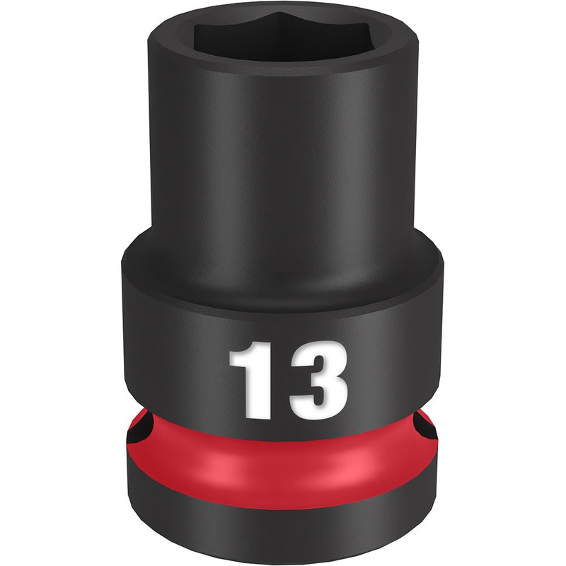MILWAUKEE SHOCKWAVE Impact Duty 1/2" Drive 13MM Standard 6 Point Socket