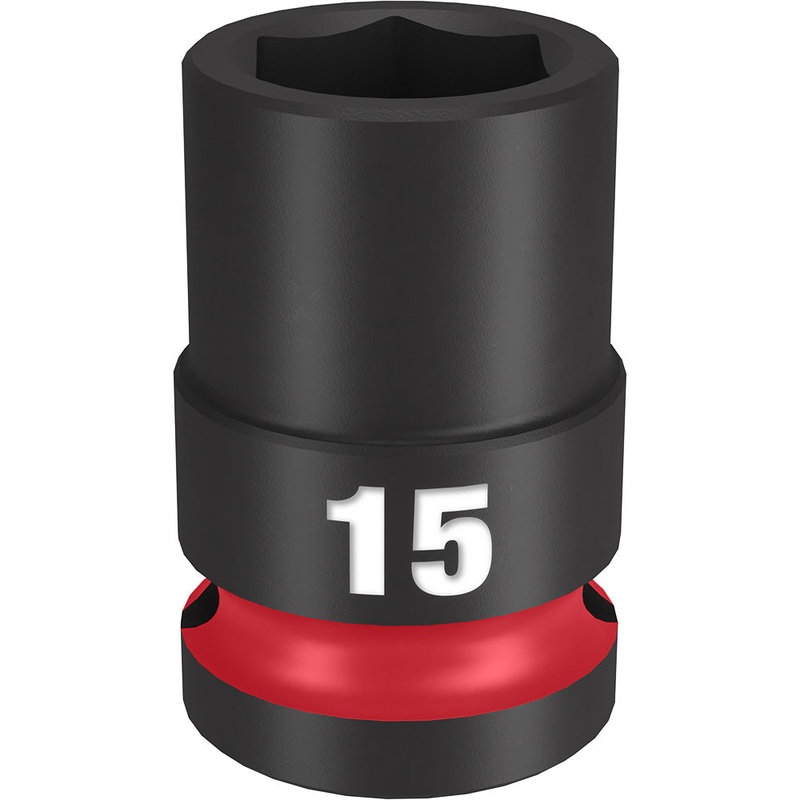 MILWAUKEE SHOCKWAVE Impact Duty 1/2" Drive 15MM Standard 6 Point Socket
