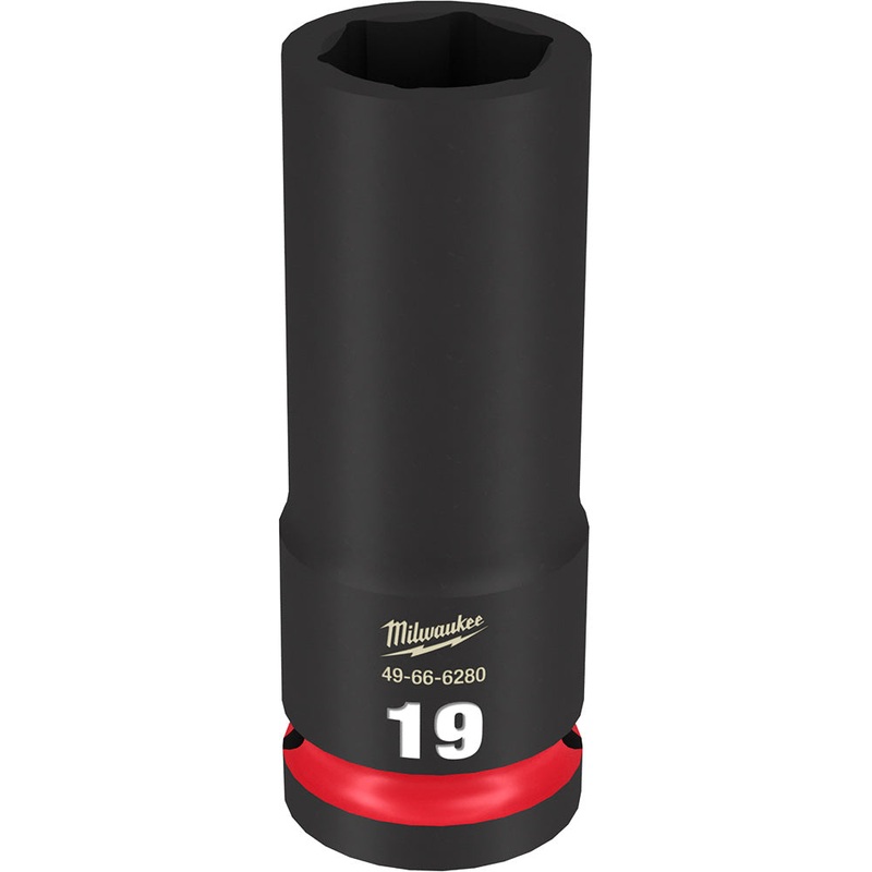 MILWAUKEE SHOCKWAVE Impact Duty 1/2" Drive 19MM Deep 6 Point Socket