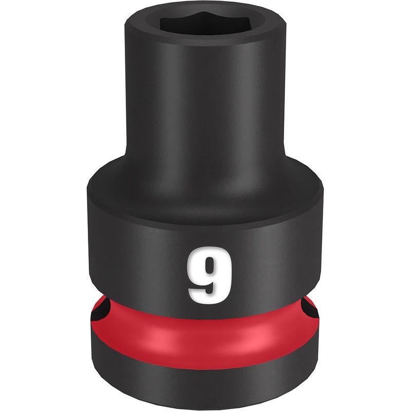 MILWAUKEE SHOCKWAVE Impact Duty 1/2" Drive 9MM Standard 6 Point Socket