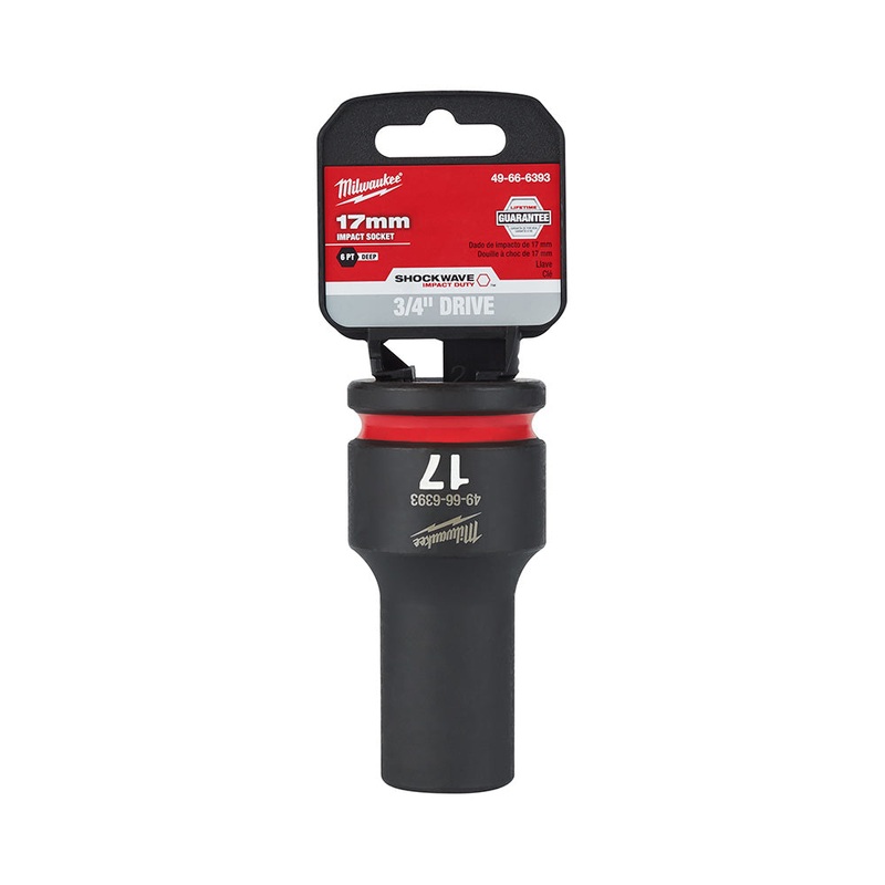 MILWAUKEE SHOCKWAVE Impact Duty 3/4" Drive 17MM Deep 6 Point Socket
