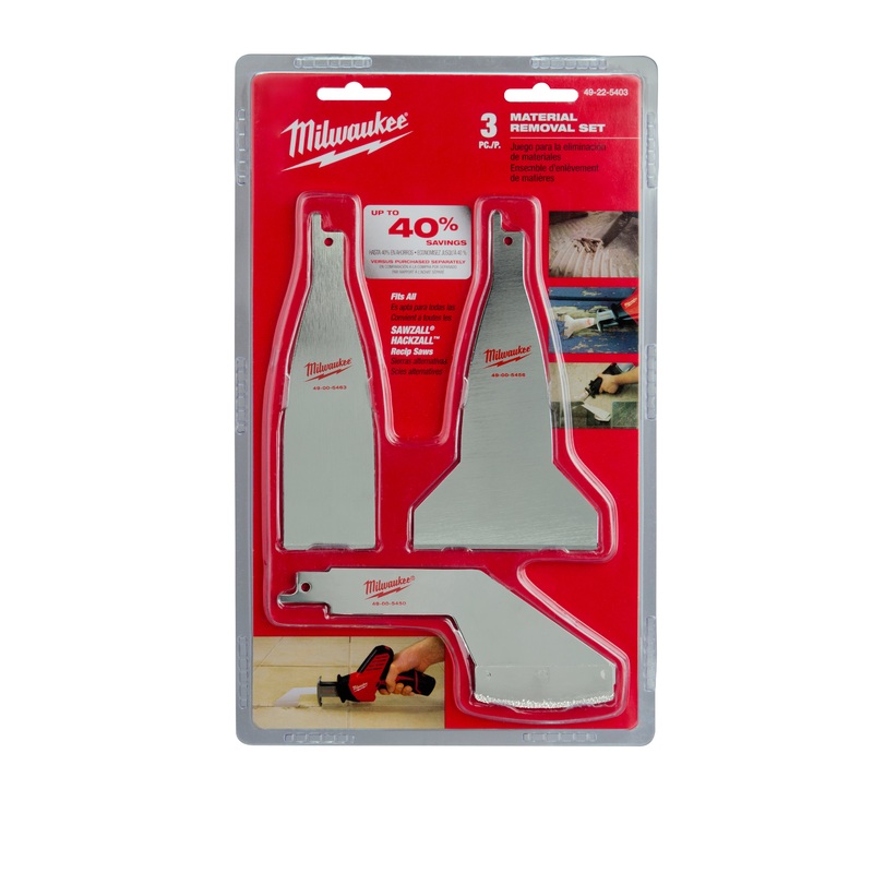 MILWAUKEE 3 PC MATERIAL REMOVAL SET