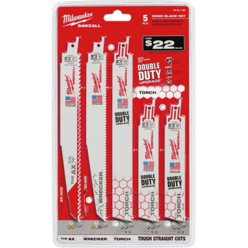MILWAUKEE 5 PC. SAWZALL Demolition Blade Set