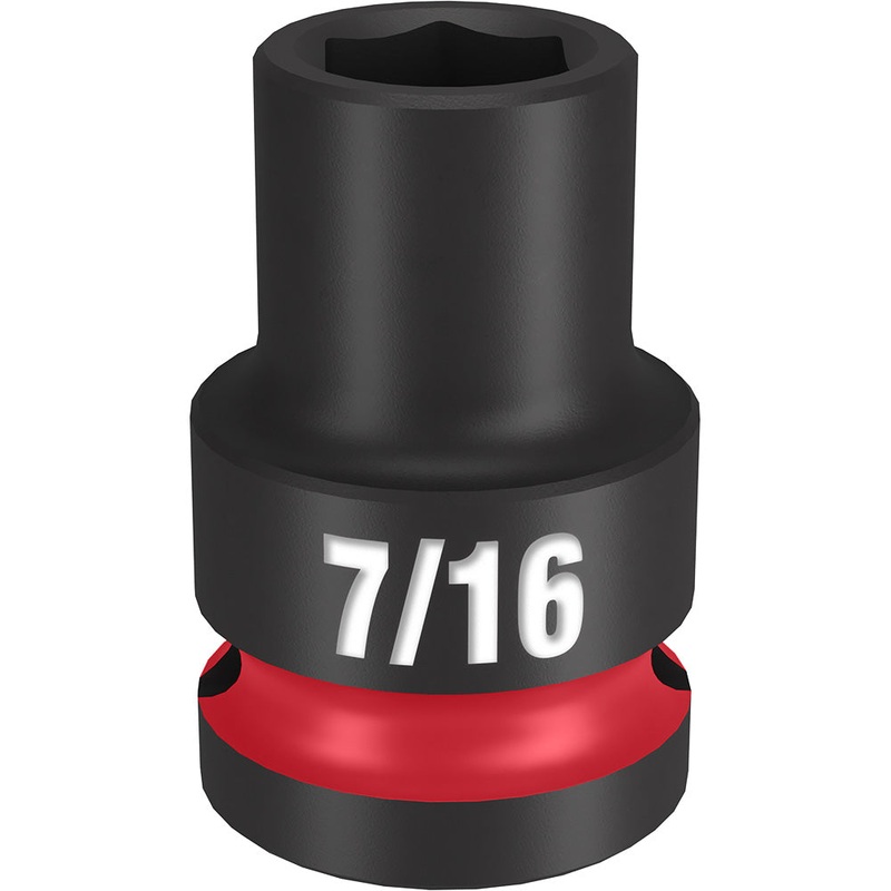 MILWAUKEE SHOCKWAVE Impact Duty 1/2" Drive 7/16" Standard 6 Point Socket