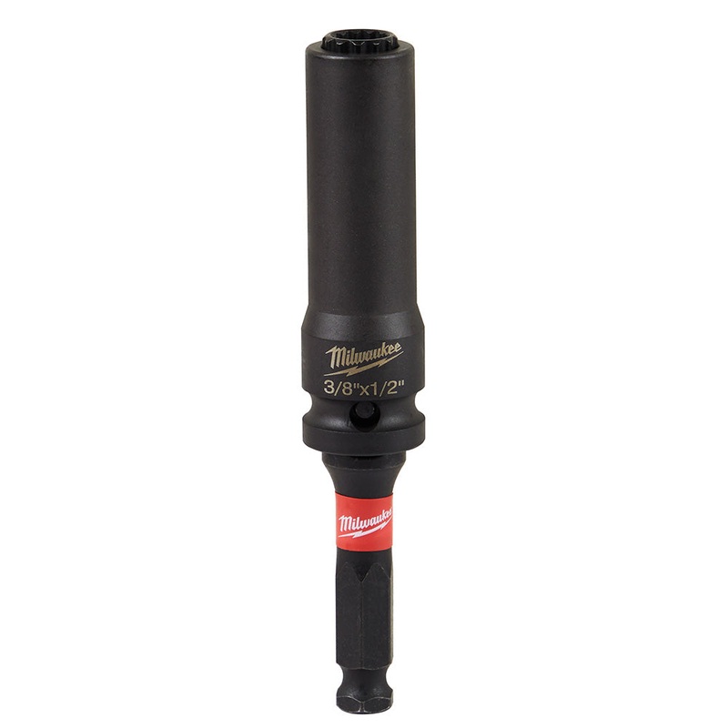 MILWAUKEE Shockwave Lineman's 12PT 3/8" & 1/2" 2-in-1 Socket